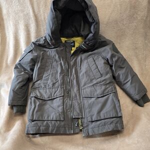 Woolrich Kids Hooded Winter Coat in Gray